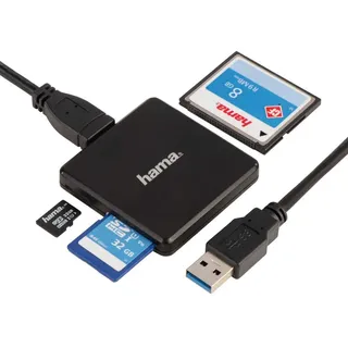 Hama Kartenleser USB 3.0, für SD, SDHC, SDXC, microSD, microSDHC, microSDXC