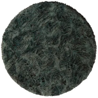 Pergamon Luxus Super Soft Fellteppich Aspen Rund Meliert , Petrol , Textil , Rund , 160x160 cm , Teppiche und Böden, Teppiche, Schaffelle & Kuhfelle