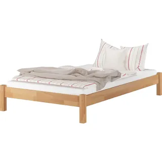 Futonbett Einzelbett natur 120x200 Bettrahmen Buche-Bettgestell massiv Zubehör wählbar V-60.84-12ohne Zubehör - Naturbelassen