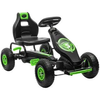 Homcom Gokart Kinderfahrzeug Grün/Schwarz (58x61x121)