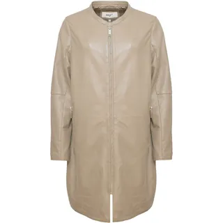 Lederjacke MAZE "Ledermantel 42023104", Damen, Gr. 52, gelb (sand), Obermaterial: 100% Lammleder LEL., Jacken Lederjacke