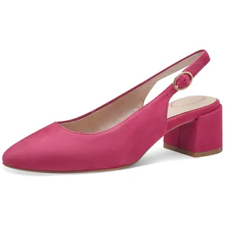 TAMARIS Comfort Damen Slingpumps aus Leder Elegant, Rosa (Fuxia), 38 EU