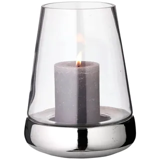 Edzard Windlicht Bora Keramik vernickelt/Glas