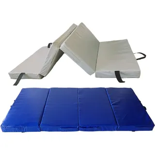 Universal Bodenmatte 200x100x10 cm Sportmatte Kinder Weichbodenmatte 4-teilig klappbar Farbe: Grau - Grau