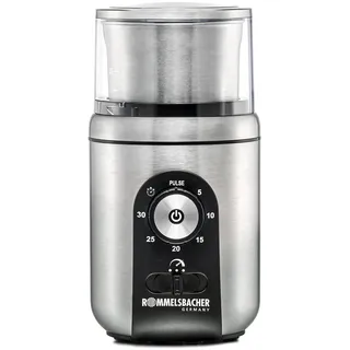 Rommelsbacher Gewürz- & Kaffeemühle EGK 250, 2 Edelstahlbehälter mit Schlagmesser & Spezialmesser, Füllmenge 70 g, Mahlgrad über Mahldauer wählbar, auch für Pesto, Gewürze, Nüsse, Zucker