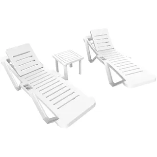 Garbar Master+andorra Sonnenliegen Und Tisch - White - One Size