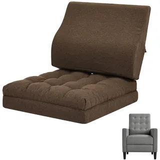 GOFORIT Sitzkissen mit Rückenkissen Set, Sitzerhöhung für Ältere, Zweilagiges Memory-Schaum Stuhlkissen, Ergonomisch Lendenwirbelkissen für Sessel, Sofa, Liegestuhl, Groß, rutschfest, Braun