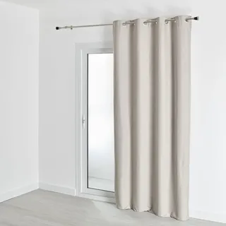 HomeMaison.com Vorhang, 100% Blickdicht, meliert, Leinen, 140 x 260 cm