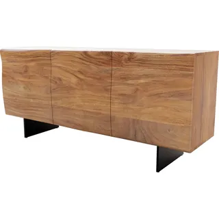 DeLife Sideboard New Live-Edge 145 x 0 x 0 cm akazie natur / schwarz