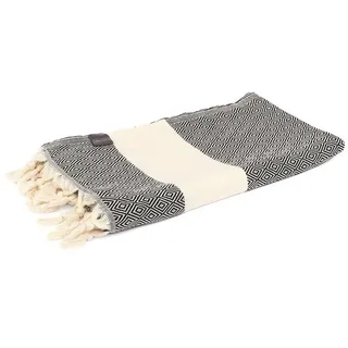 WellTouch Diamant Saunatuch 100 x 175 cm anthrazit/natur