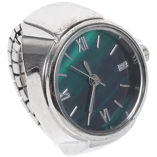 Fingeruhr Abschlussball- Vintage-Ringe Damen-Digitaluhren Unisex Digitale Ringuhr Römische Ziffern Fingeruhr Uhren Für Damen Herren Und Damen Silbernes Zifferblatt