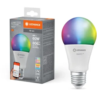 LEDVANCE Smart+ WiFi LED-Lampe Kolbenform E27/10W 806lm RGBW Farbwechsel