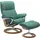 Relaxsessel Mayfair Leder 83 x 102 x 74 cm Grün mit Hocker