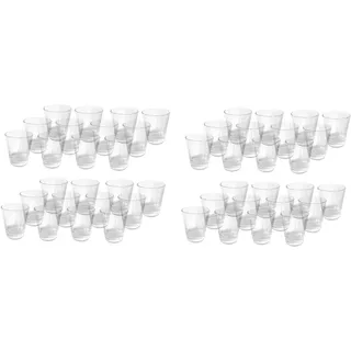 Provance 48 Stück Schnapsglas Shot Kurzer Shotgläser Tequila 2cl 4cl 20ml 40ml Vodkagläser Glas Standfest Verstärkter Boden Spülmaschinenfest Partygläser Getränkegläser