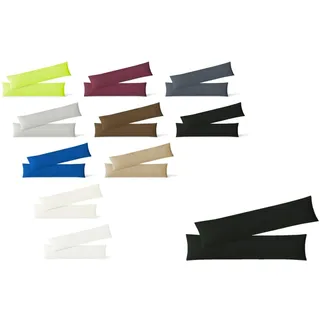 EXKLUSIV HEIMTEXTIL Jersey Kissenbezug Hülle 2 Sparpack Set mit Reißverschluss hochwertige Qualität 40 x 145 cm schwarz