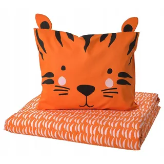 IKEA NATTHÄGER Bettbezug und Kissenbezug Tiger 150x200 cm