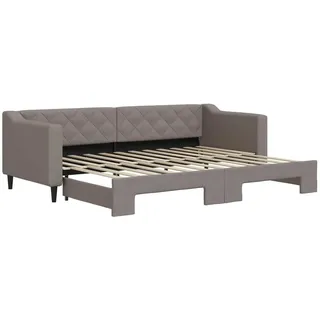 vidaXL Tagesbett Ausziehbar Taupe 80x200 cm Stoff - Taupe
