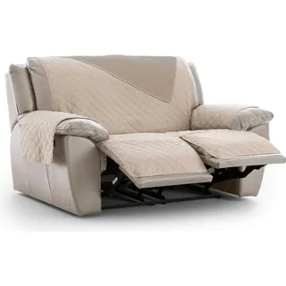ECOMMERC3 Relax-Sesselbezug, 2 x 2, gepolstert und wendbar, Bezug für Relaxsessel, Ecru, verstellbar, extra Komfort und Elegantes Design