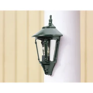 LED Außenwandleuchte, Wandlaterne Halbschale Landhausstil, Terrassenlampe Grün - Grün