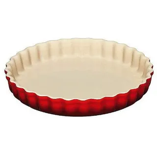 LE CREUSET Stoneware Fluted Flan Dish, 28 cm - Cerise