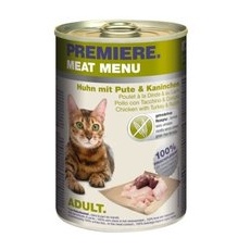 PREMIERE Meat Menu Adult Huhn mit Pute & Kaninchen 24x400 g