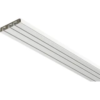 Vorhangschiene GE3 mit Profil für Blendenbefestigung weiß 3-läufig 250 cm