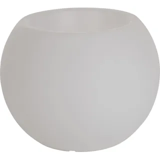 Manahee Design | Blumentopf Außen LED Lampe Kunststoff Mehrfarbig Weiß | 43 cm x 54 cm x 54 cm