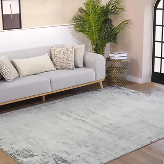 Livabliss Alix Utrecht Teppich 200x275 cm,weicher Kurzflor in Elfenbein, Grau