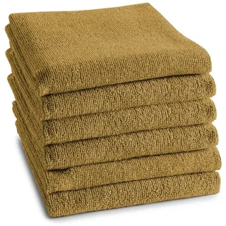 DDDDD Geschirrtuch »Küchenhandtuch Logo, aus 100% Baumwolle, 50x55 cm« Küchentuch aus weicher Frottee, sehr saugstark und langlebig, gelb