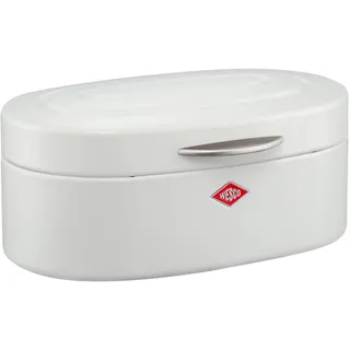 Wesco Single Elly Brotkasten in der Farbe weiß matt, pulverbeschichtetes Stahlblech, Lüftungslöcher und stabiler Handgriff