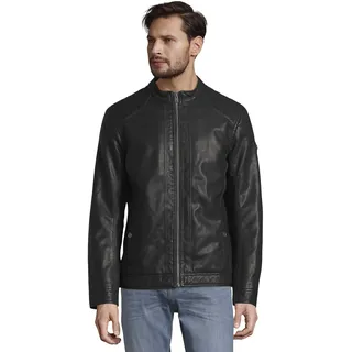 TOM TAILOR Herren Bikerjacke aus Kunstleder