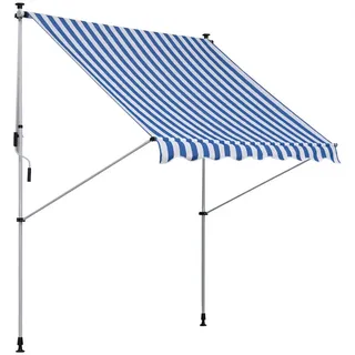 Outsunny Klemmmarkise 200 x 150 cm blau