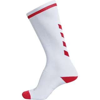 hummel Elite Indoor Sock High, Weiß/True Rot, 27/30
