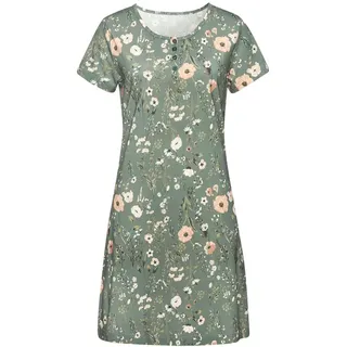 LASCANA LASCANA, Nachthemd mit schönem Blumenprint und Knopfleiste