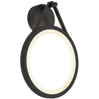 Lucande LED Wandleuchte außen Mirco (Modern) in Schwarz aus Aluminium (1 flammig,) - Außenwandleuchten Wandlampe Led Außenlampe Outdoor für Außenwand/Hauswand Haus Terrasse &