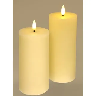 Flair Flower Stumpenkerze 2 St. creme