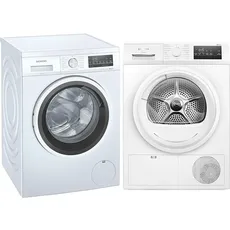 Siemens WU14UT41 iQ500 Waschmaschine & WT45HVA3 iQ300 Wärmepumpen-Trockner