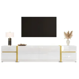 modfu TV-Lowboard 180 x 40 x 38 cm Weiß MDF