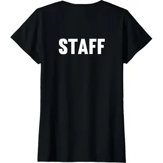 Staff Rücken Aufdruck Breit Hinten Schriftzug Staff T-Shirt