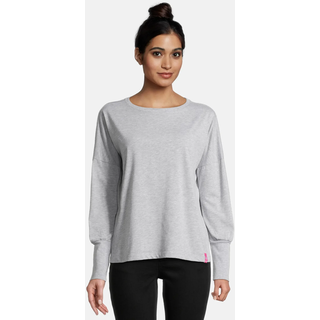 Langarmshirt SALZHAUT "Longsleeve SMAAK", Damen, Gr. S, grau (grau melange), Obermaterial: 50% Baumwolle CO. 50% Polyester PES., Shirts Langarmshirt