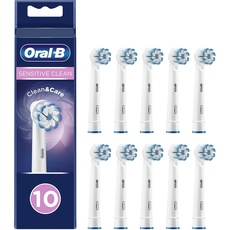 Oral-B Sensitive Clean Aufsteckbürsten für elektrische Zahnbürste, 10 Stück, sanfte Zahnreinigung, ultra-dünne Borsten, Zahnbürstenaufsatz für Oral-B Zahnbürsten, briefkastenfähige Verpackung