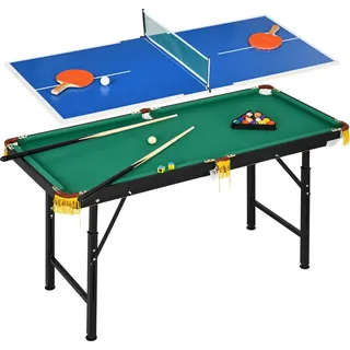 sportnow Multigame Spieletisch Multifunktionstisch mit Tischtennis Billardtisch