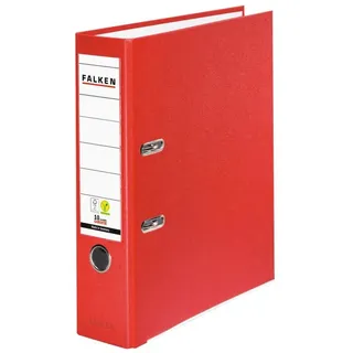 Falken Ordner A4 80 mm Rot 2 Ringe Kunststoff