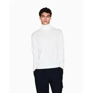 A|X Armani Exchange für Herren. XM000900AF11982U0009 Schildkrötenpulli weiß (XL), Lässig, Wolle, Acryl