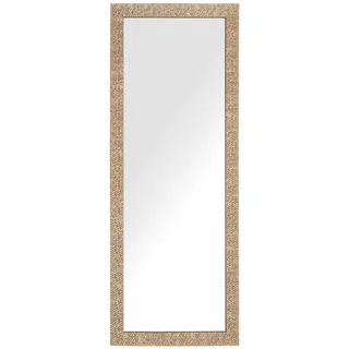 Beliani Wandspiegel messing rechteckig 50/130 cm Ajaccio , Messingfarben , Kunststoff , Rechteckig , 50x130x2 cm , Spiegel, Wandspiegel