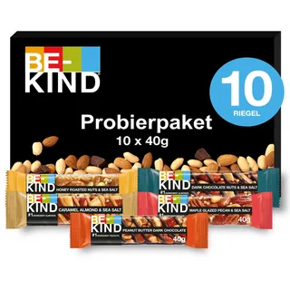 BE-KIND Probierpaket, 5 verschiedene Nussriegel-Sorten, 10 x Box 40g