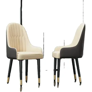 Esstisch, quadratisches Design, Marmor-Finish, Grid Chair-WT-2pcs