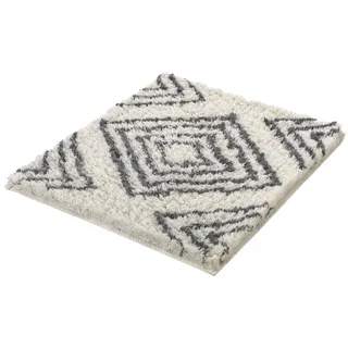 Kleine Wolke Badteppich Boho Natur 55 x 65 cm | Rutschhemmende Unterseite, für Fußbodenheizung, maschinenwaschbar, 100% Baumwolle