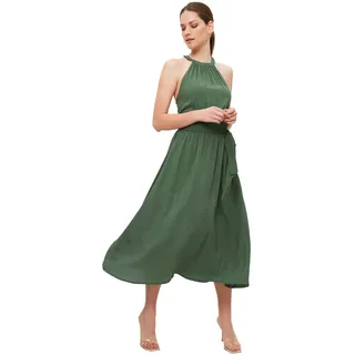 TRENDYOL Damen Khaki-gürtel-kleid Cocktail Dress, Khaki, 36 EU