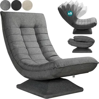 CASARIA Relaxsessel Aberdeen Polyester 60 x 87 x 105 cm Grau